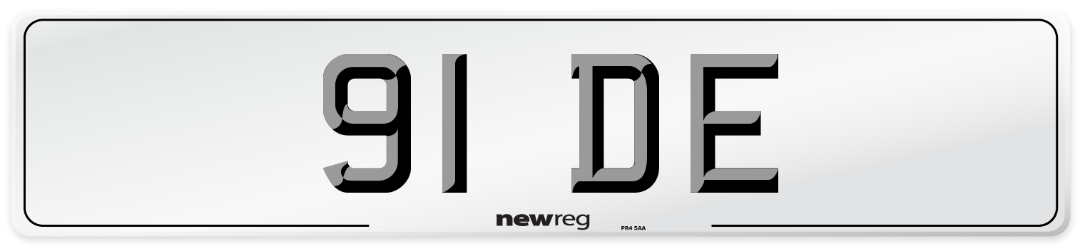 91 DE Number Plate from New Reg